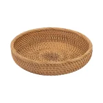 Rattan small round tray set W 1