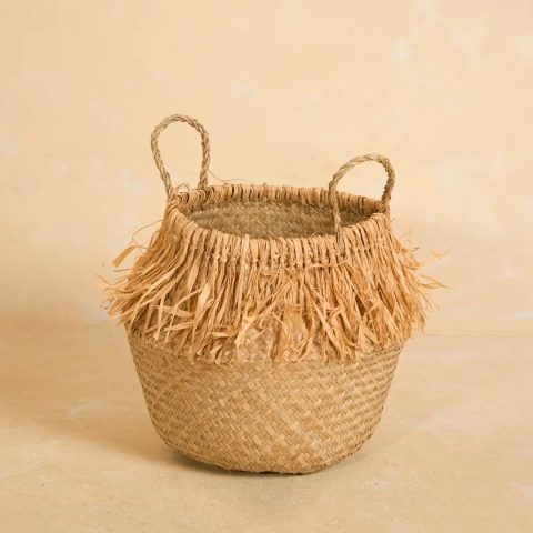 Belly Basket w Fringe 6 W