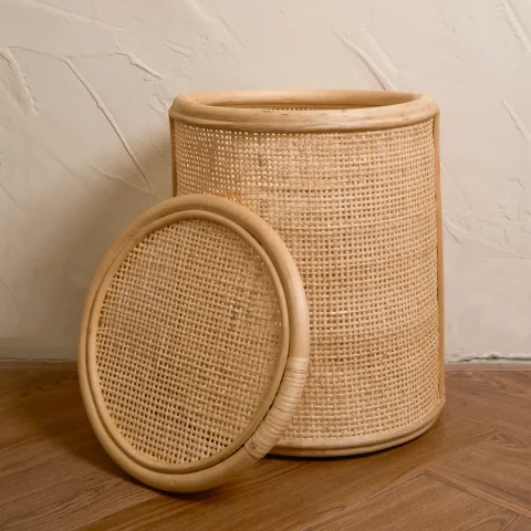Rattan Lidded Hamper 2 W