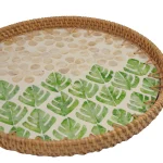 Blossoms & Leaves Motif Tray 4 W