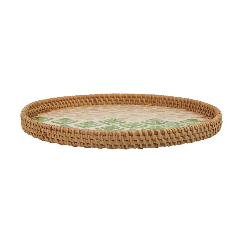 Blossoms & Leaves Motif Tray 5 W