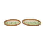 Blossoms & Leaves Motif Tray 7 W