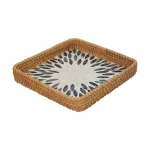 Navy Burst Square Tray 2 W