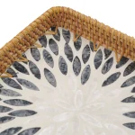 Navy Burst Square Tray 4 W