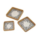 Navy Burst Square Tray 6 W