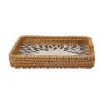 Navy Burst Square Tray 8 W