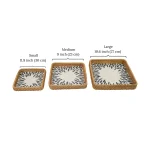 Navy Burst Square Tray dimensions W