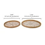 Rustic Brown Petals Tray 7 W