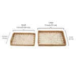 Shimmering Leaf Mosaic Rectangle Tray dimensions W