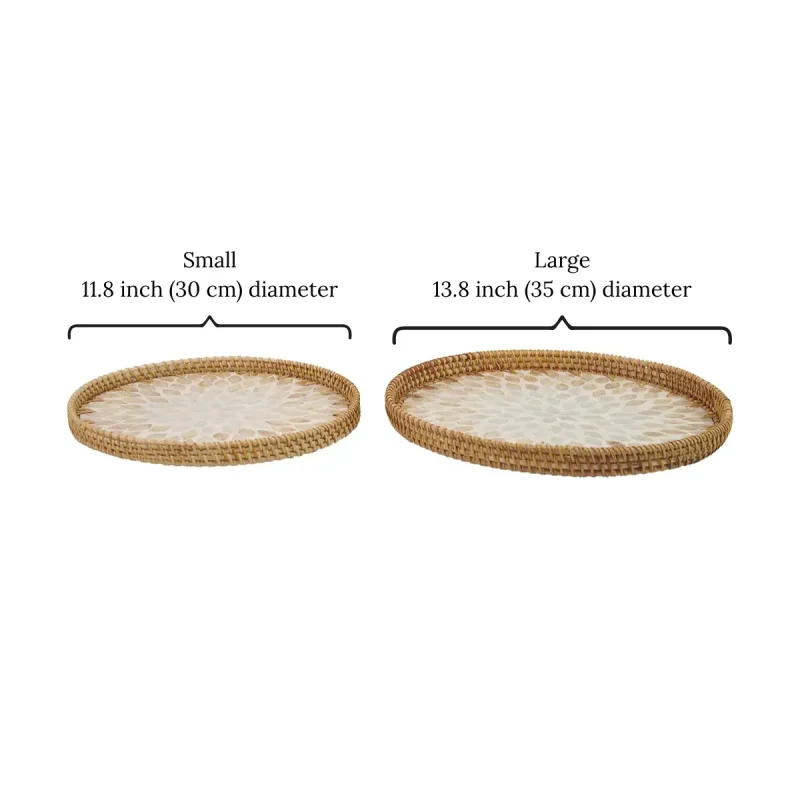 Shimmering Leaf Mosaic Tray 7 W