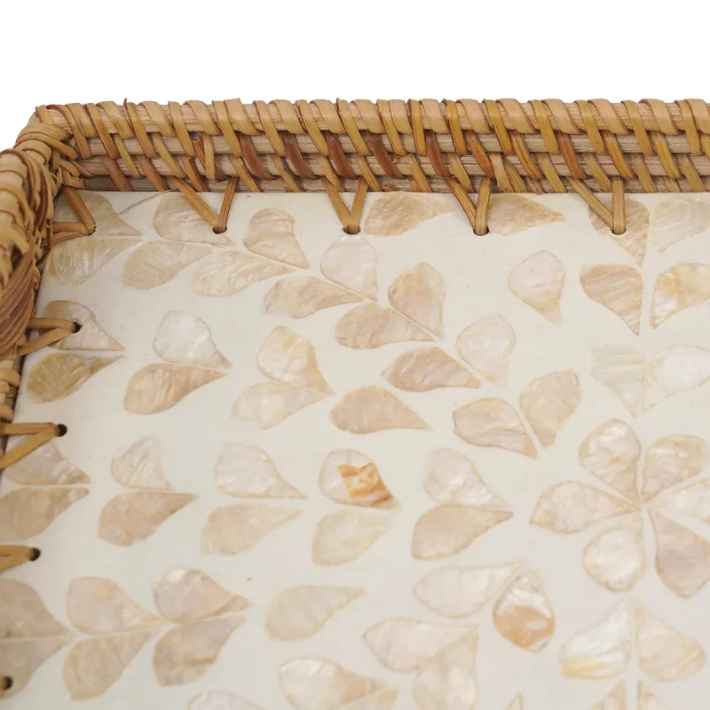 Shimmering Petals rectangle tray 4 W