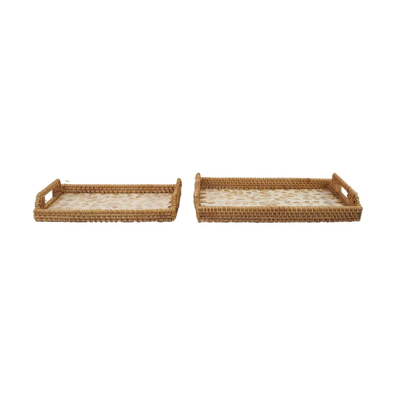 Shimmering Petals rectangle tray 6 W
