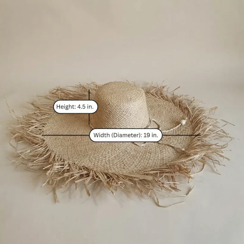 Fringe Hat dimensions W