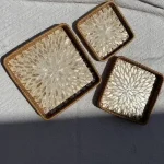 Square Seashell Inlay Tray – Shimmering Burst W