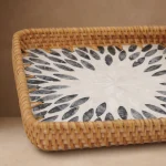 Navy Burst square tray 2 W