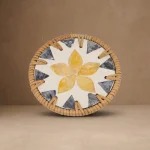 Seashell Inlay Coaster Design M Canary Petals W