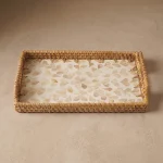 Shimmering Petals rectangle tray 2 W
