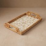 Shimmering Petals rectangle tray W