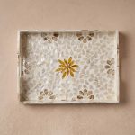 capiz rectangle tray amber starlight overhead