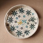 mother of pearl round tray dancing dragonflies overhead